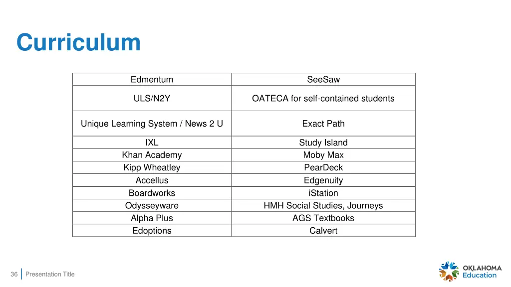 curriculum