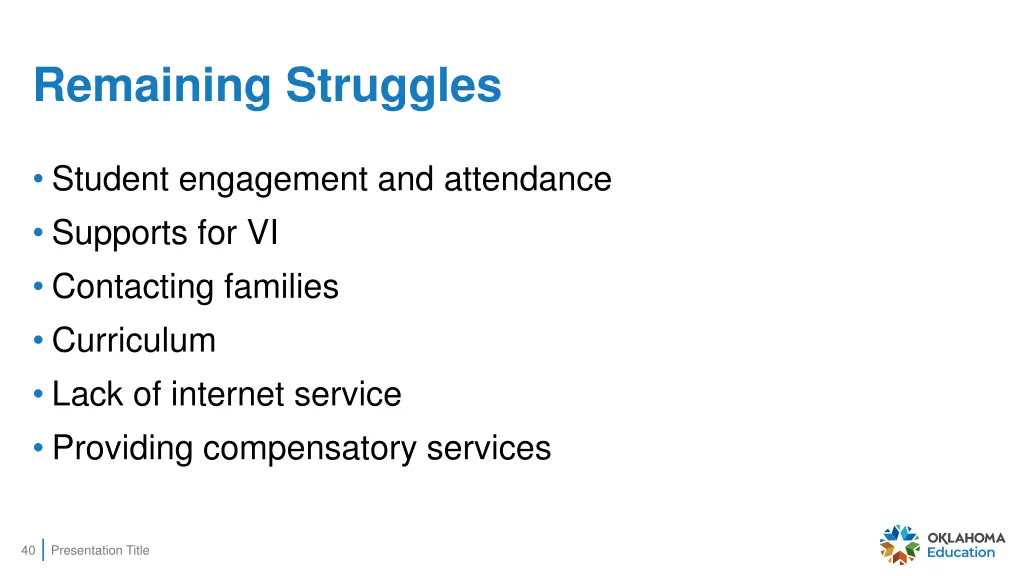 remaining struggles