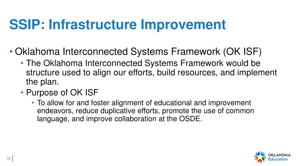 ssip infrastructure improvement