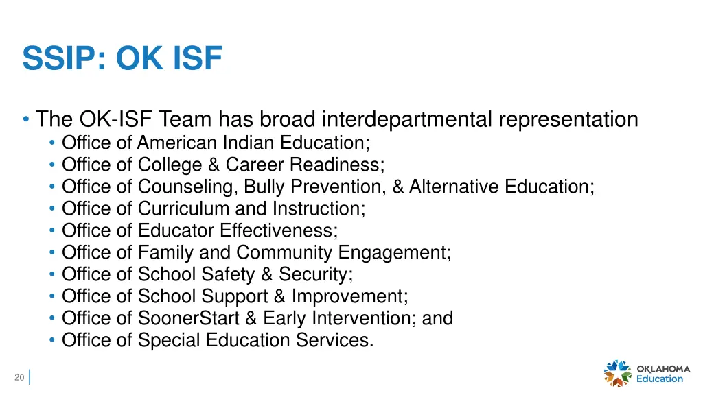 ssip ok isf