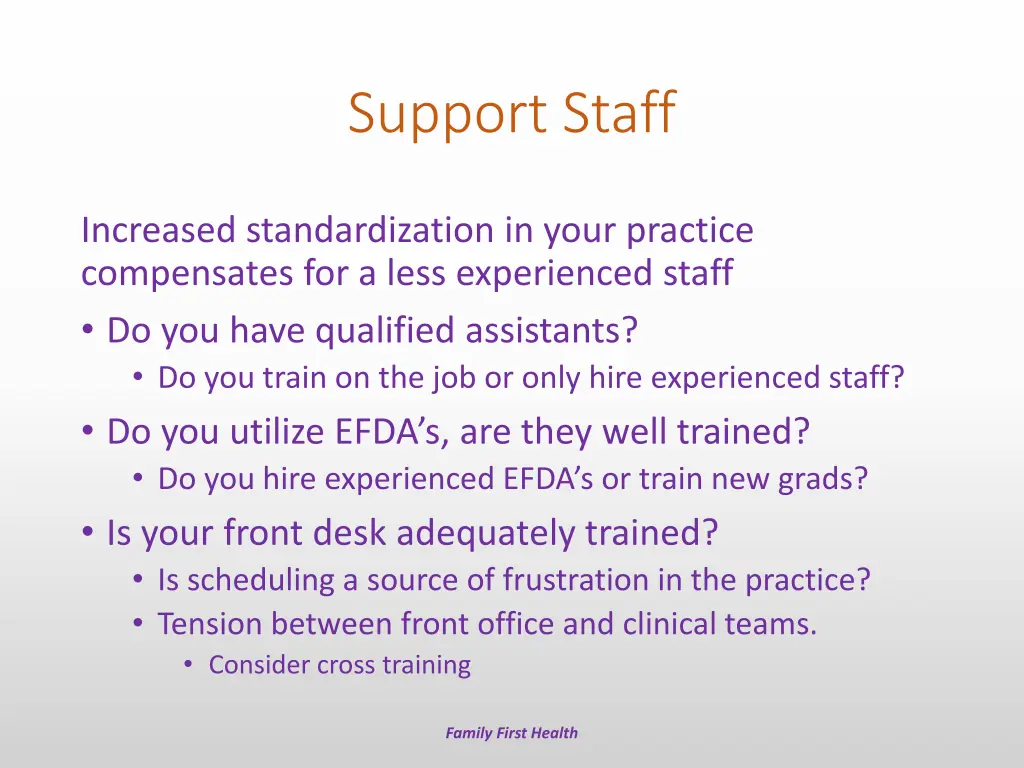 support staff