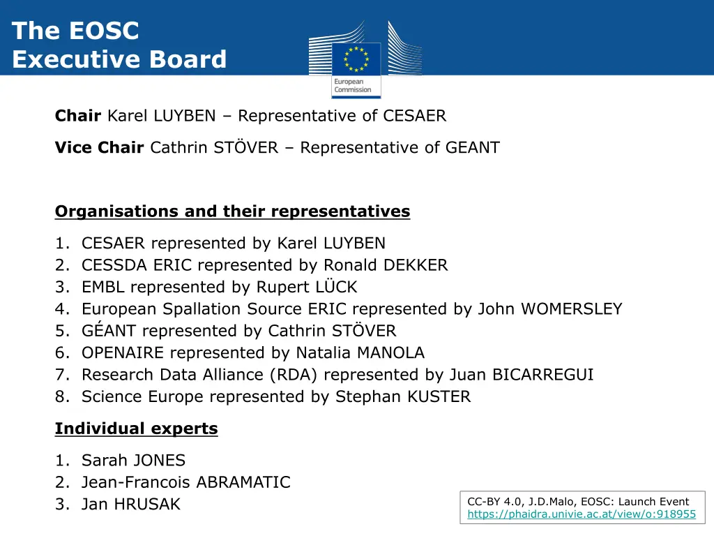 the eosc executive board