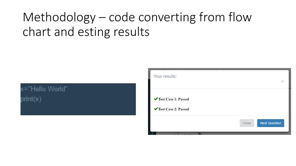 methodology code converting from flow chart