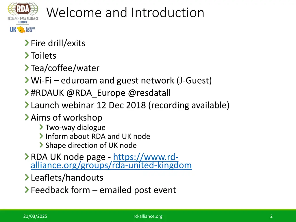 welcome and introduction