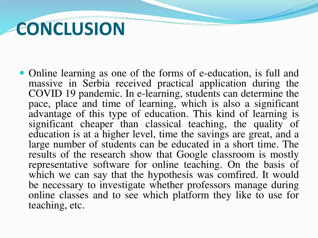 conclusion