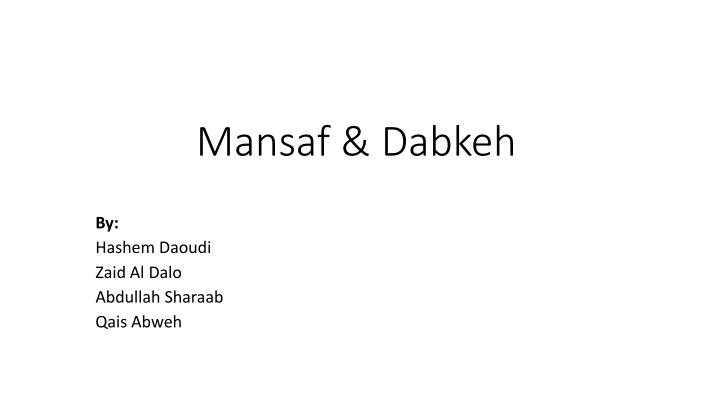 mansaf dabkeh
