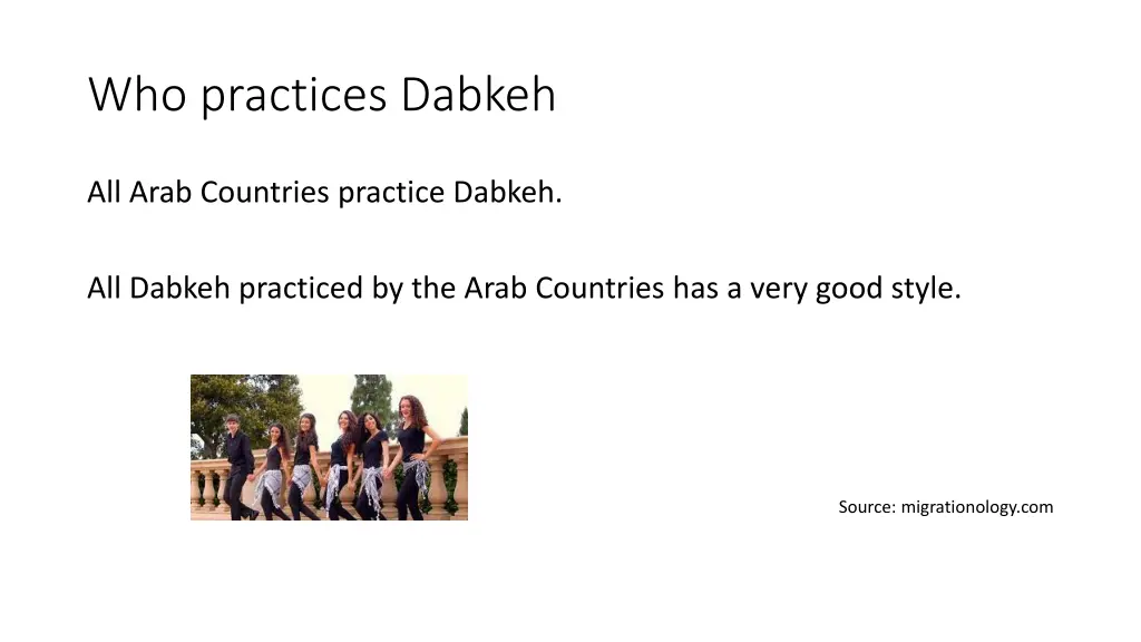 who practices dabkeh