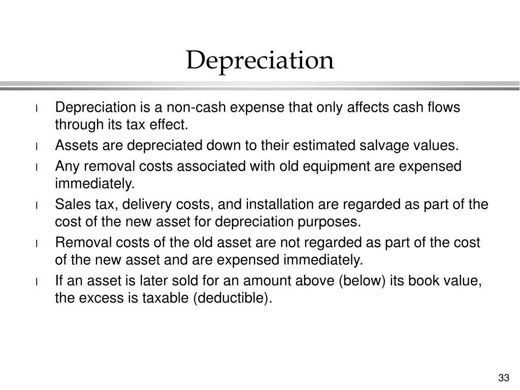 depreciation
