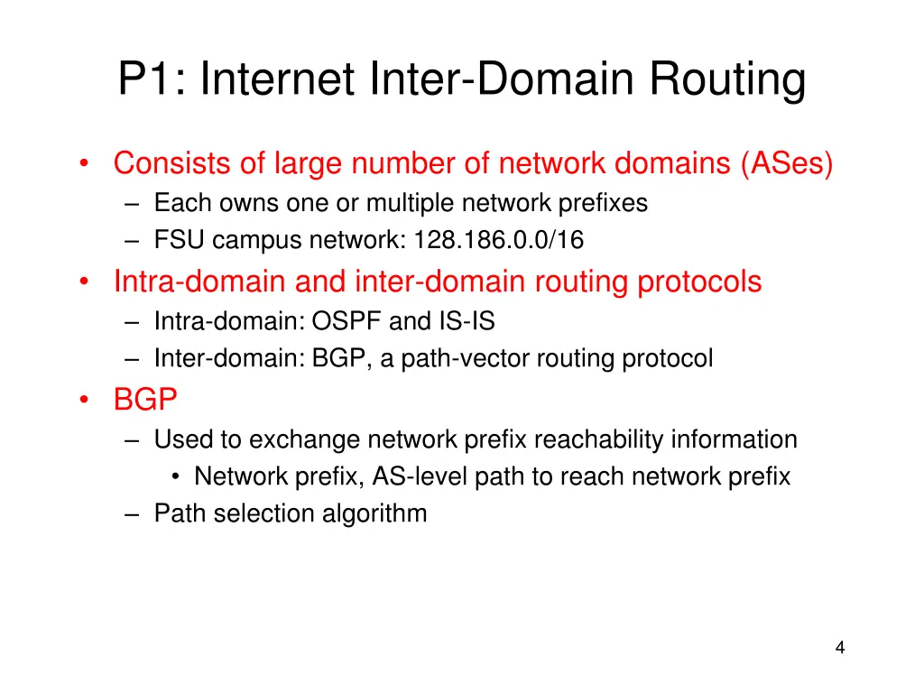 p1 internet inter domain routing