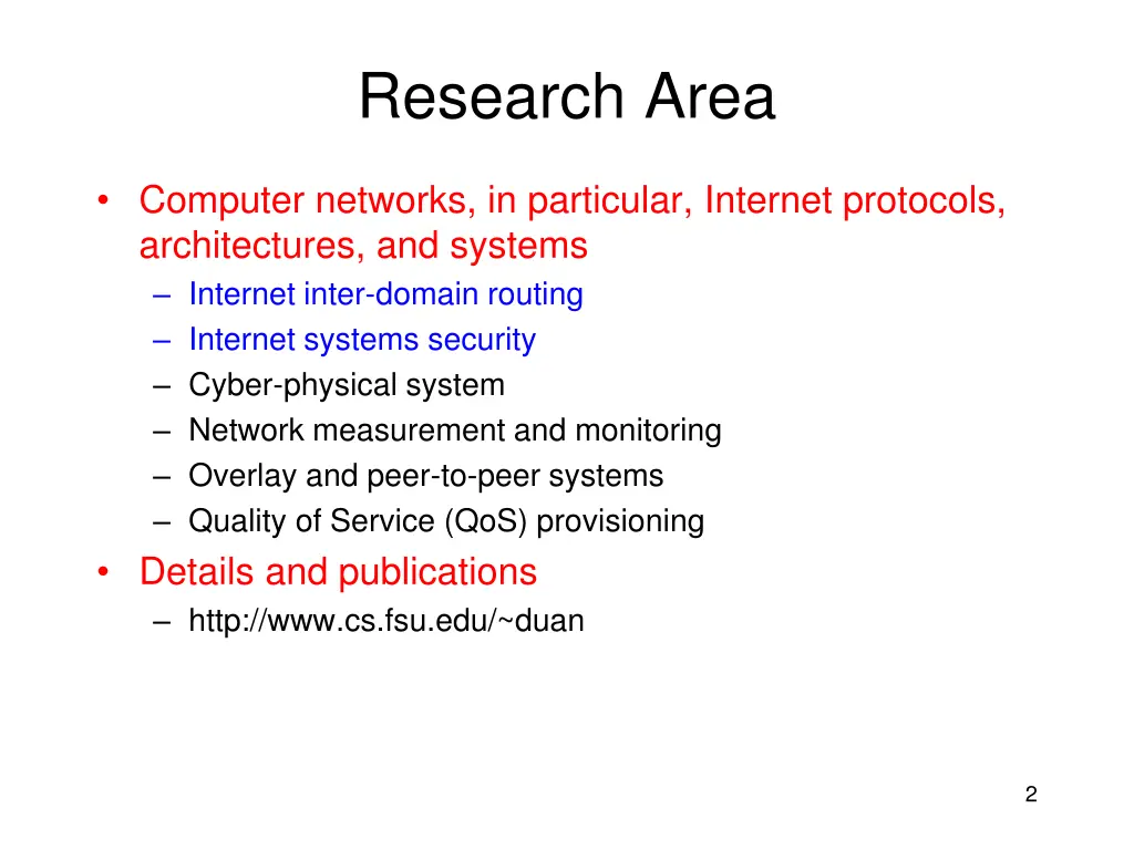 research area