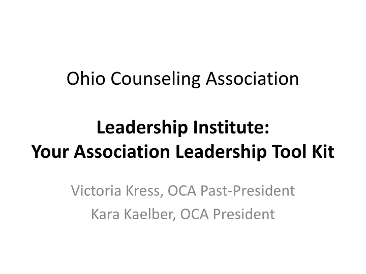 ohio counseling association