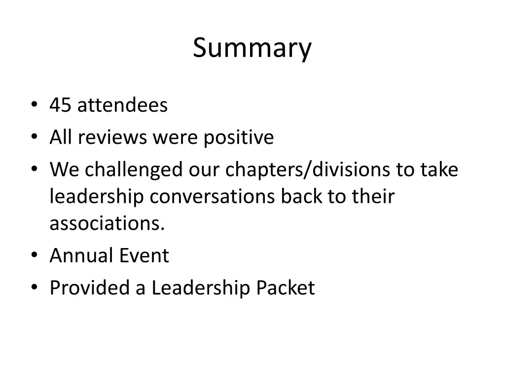 summary