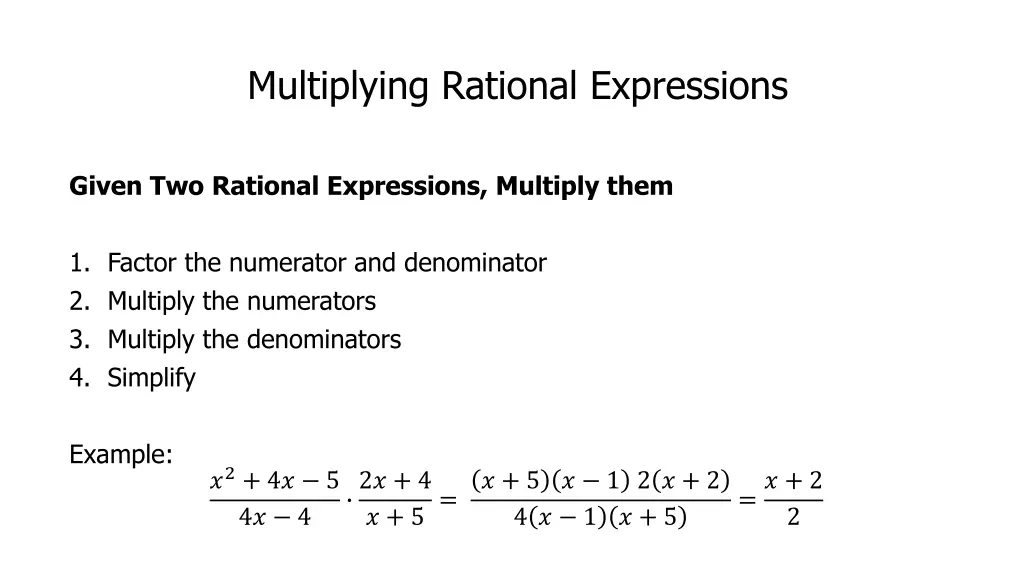 multiplying rational expressions