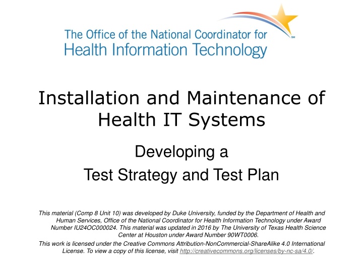 installation and maintenance of health it systems