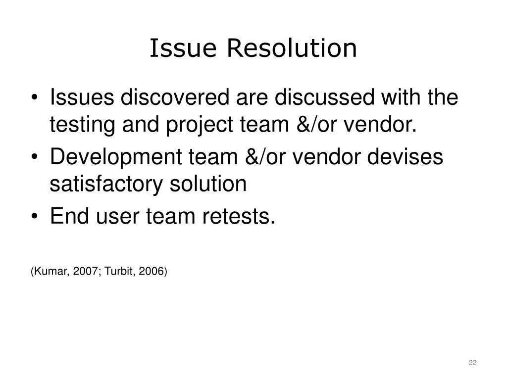issue resolution