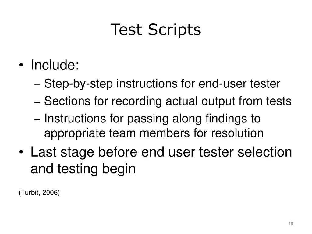test scripts