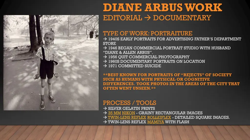 diane arbus work editorial documentary
