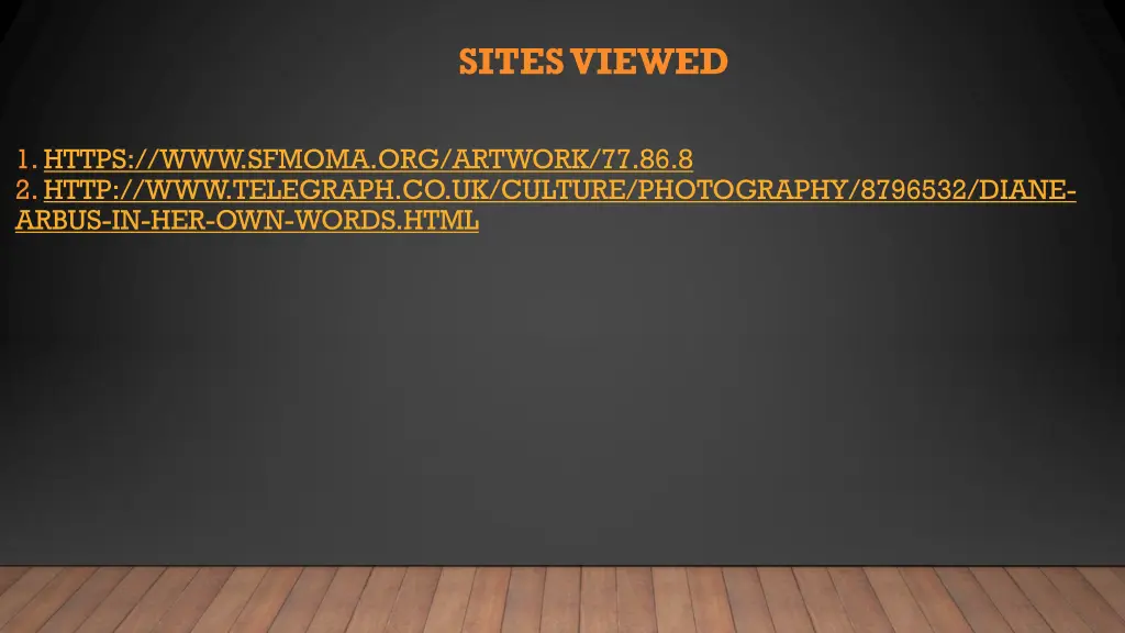 sites viewed