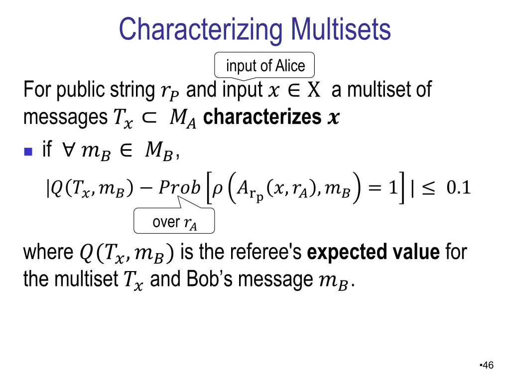 characterizing multisets 1