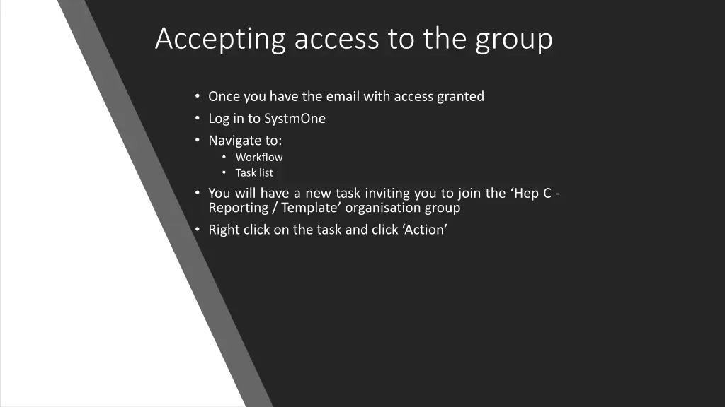 accepting access to the group