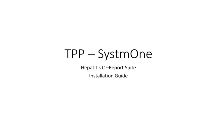 tpp systmone