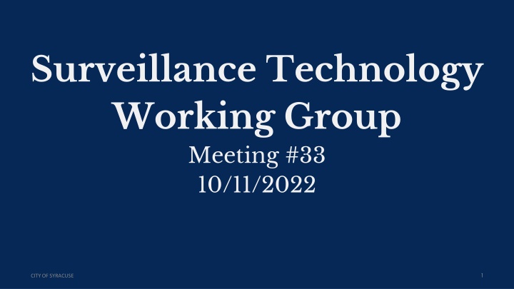 surveillance technology policy and data governance