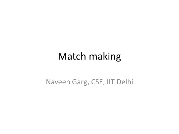 match making