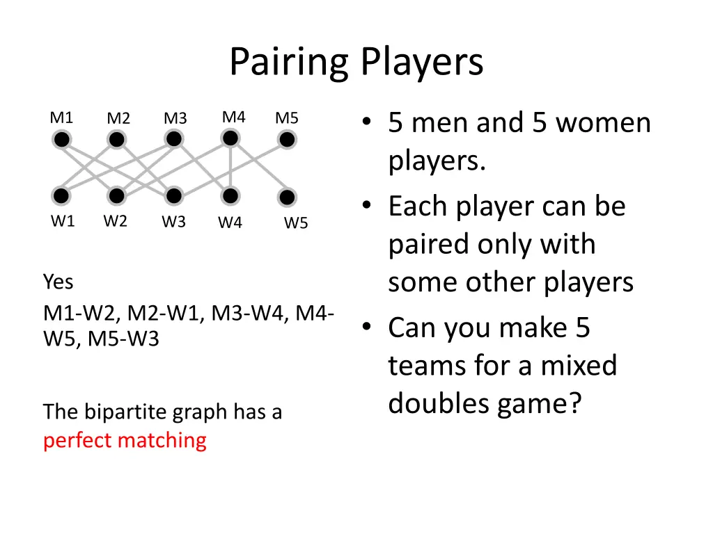 pairing players 1