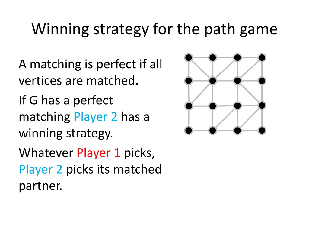winning strategy for the path game