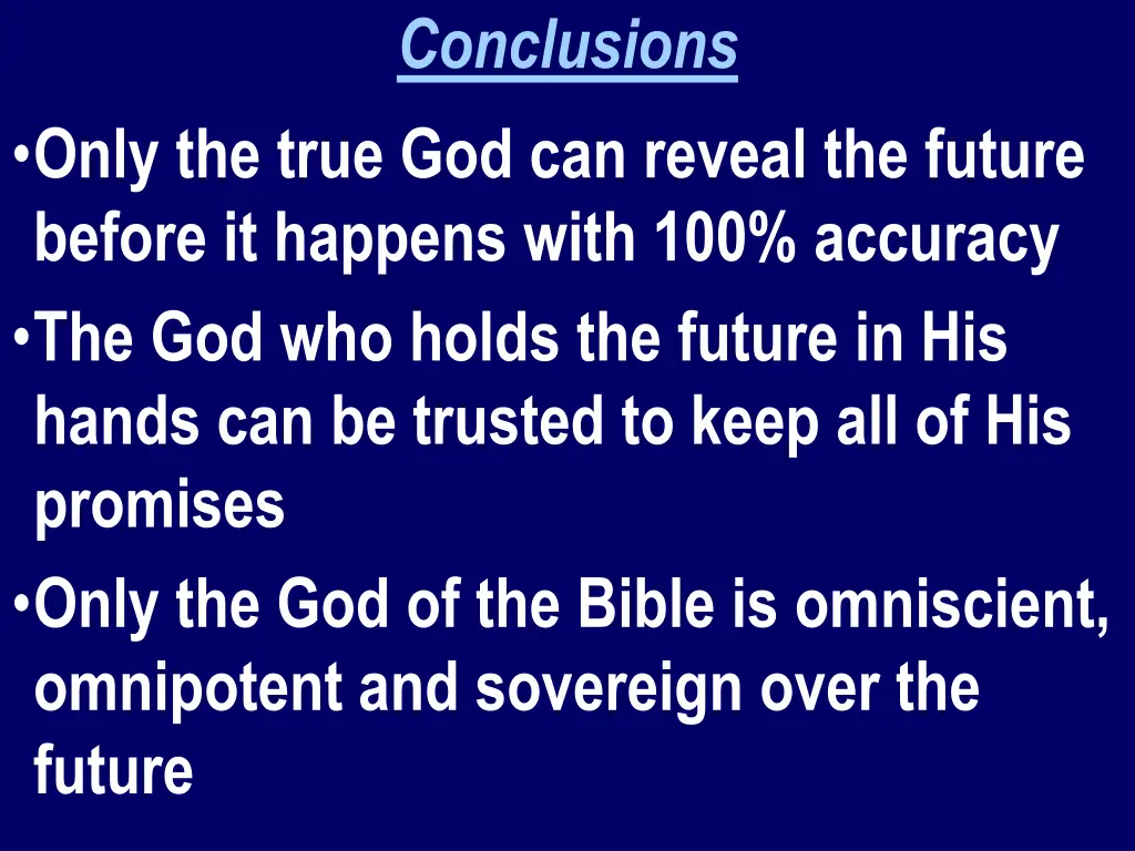 conclusions