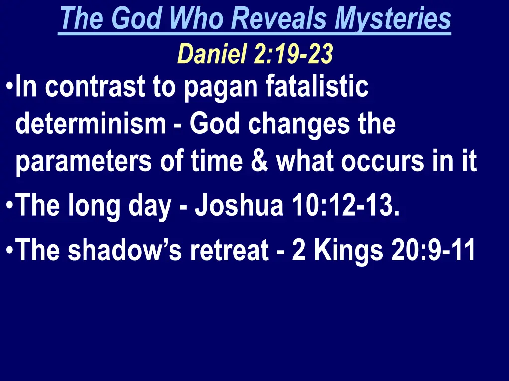 the god who reveals mysteries daniel 2