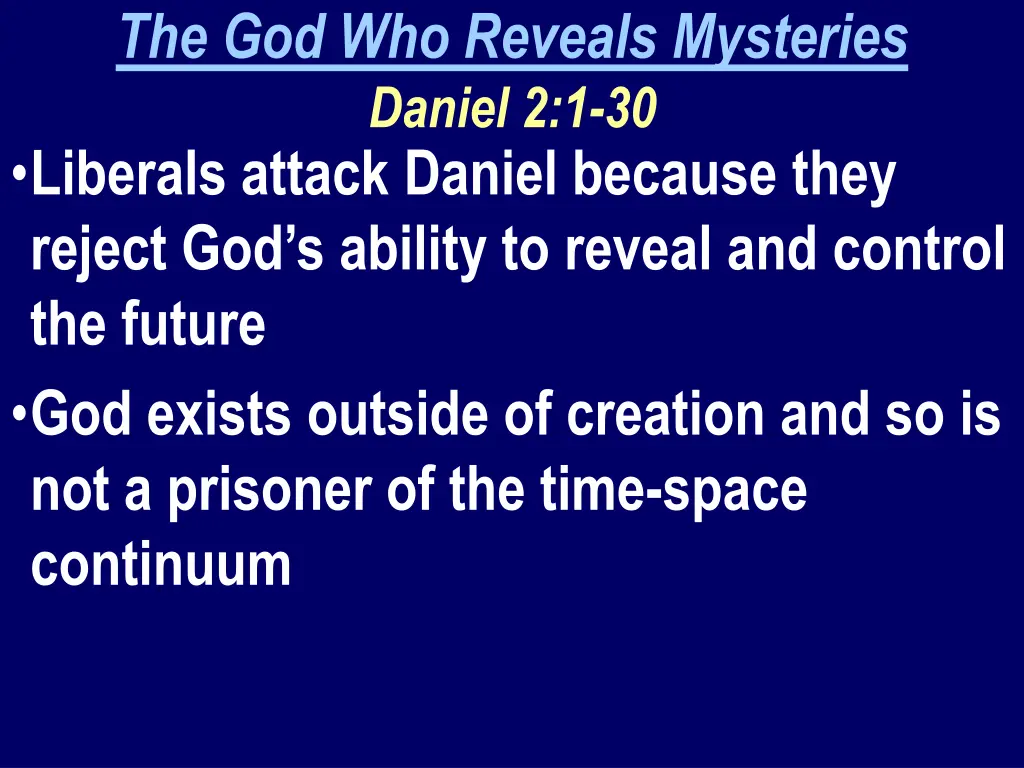 the god who reveals mysteries daniel