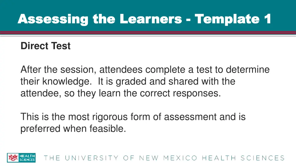 assessing the learners assessing the learners