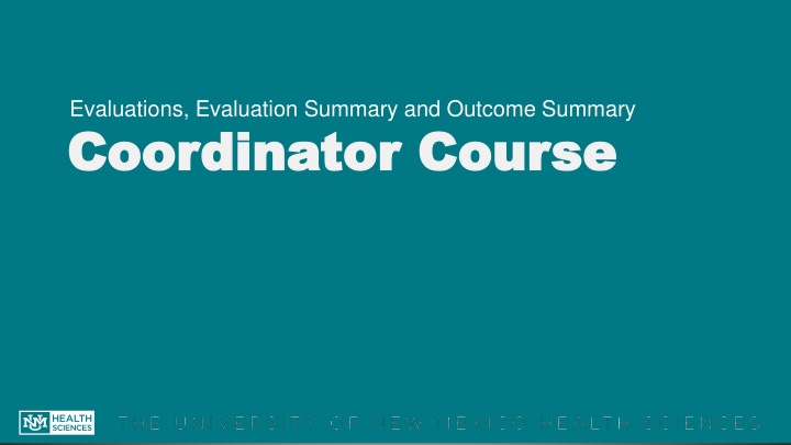 evaluations evaluation summary and outcome summary