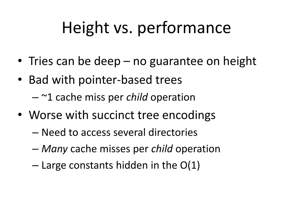 height vs performance