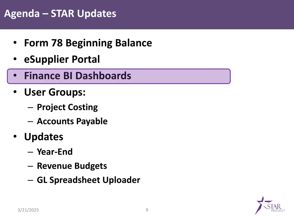 agenda star updates 3