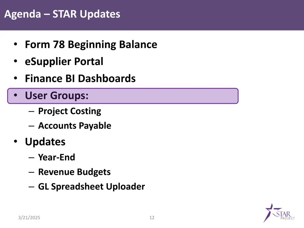 agenda star updates 4
