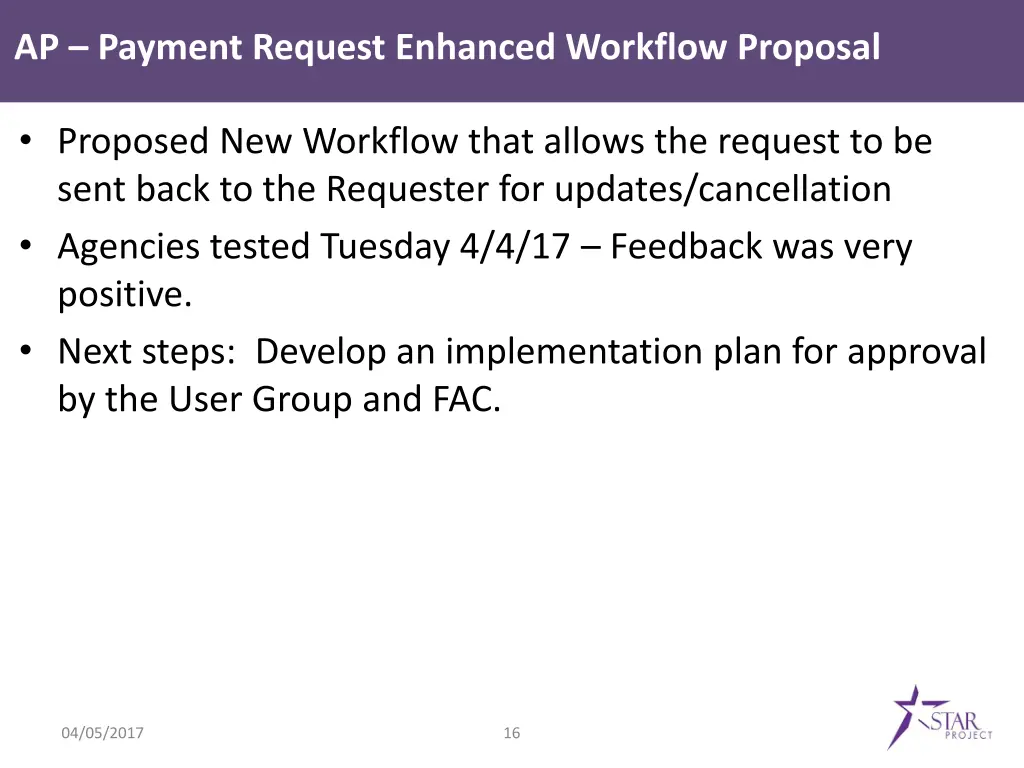 ap payment request enhanced workflow proposal