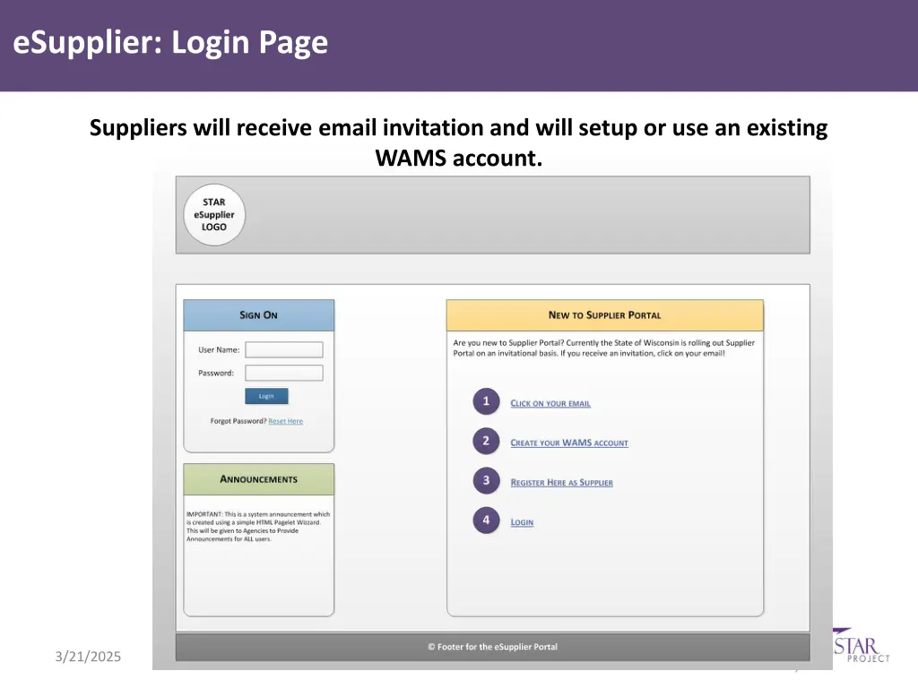 esupplier login page