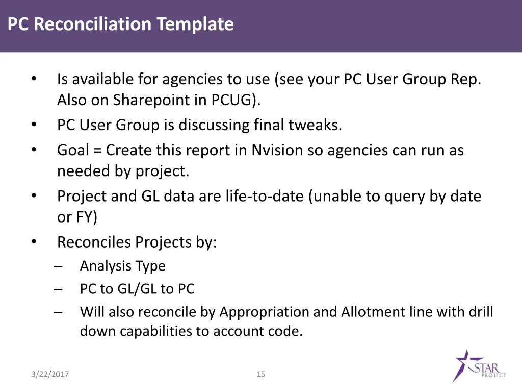 pc reconciliation template