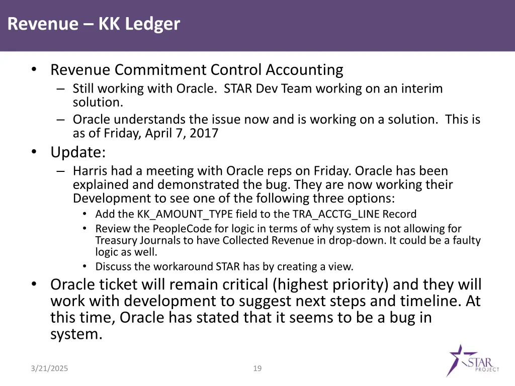 revenue kk ledger