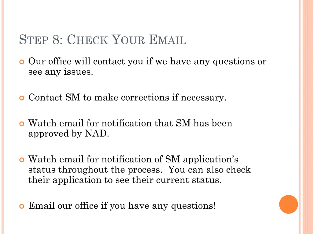 s tep 8 c heck y our e mail