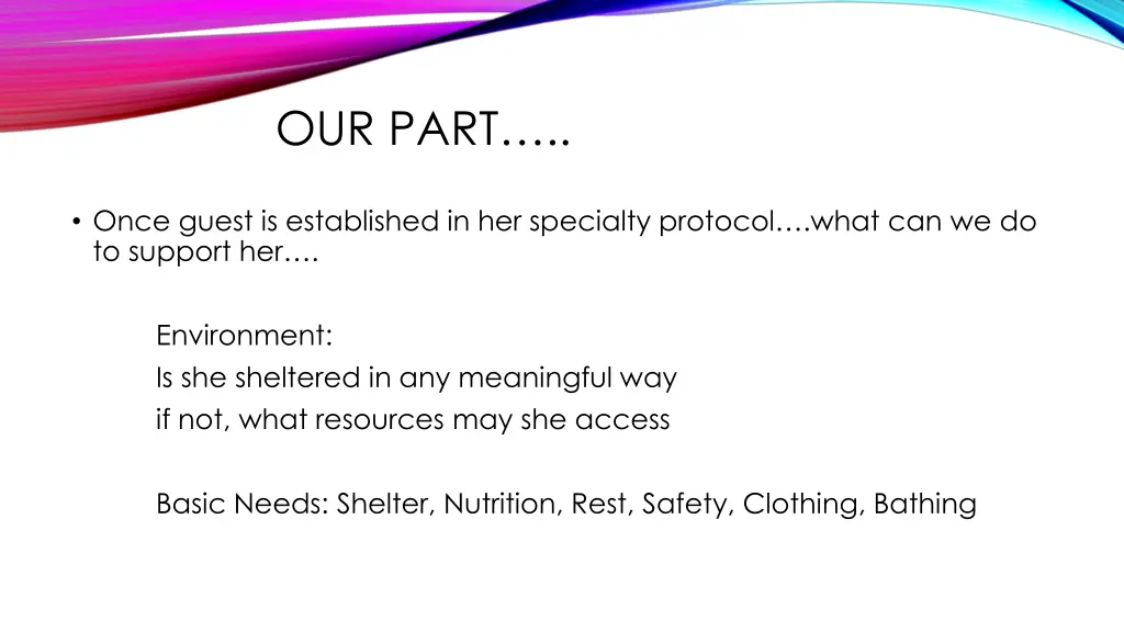 our part