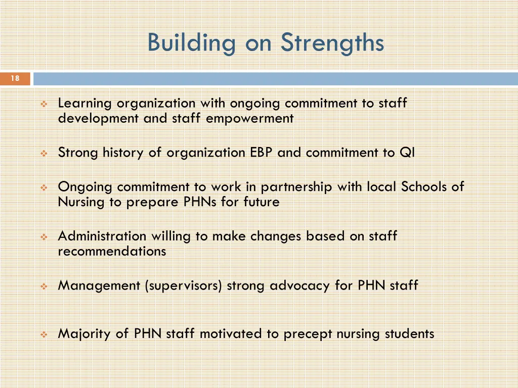 building on strengths