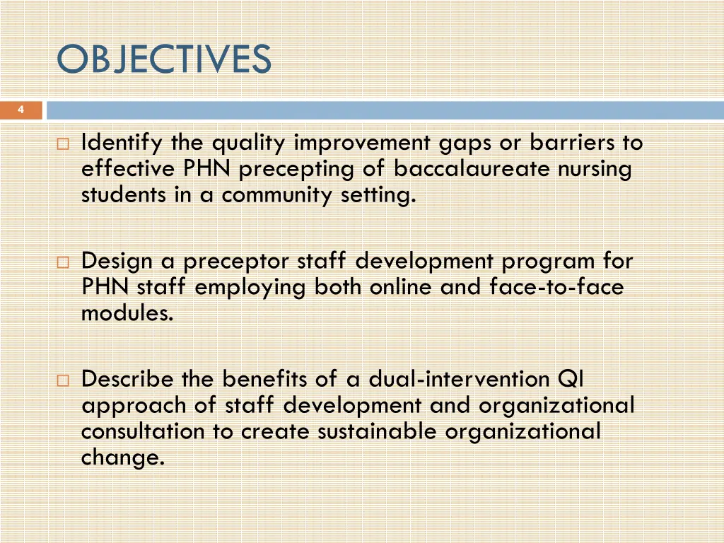objectives
