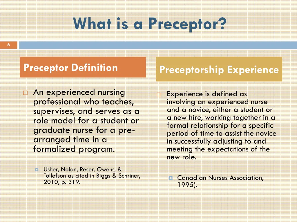 what is a preceptor