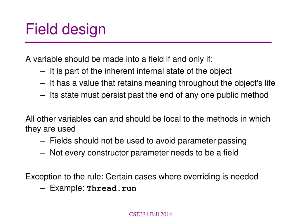 field design