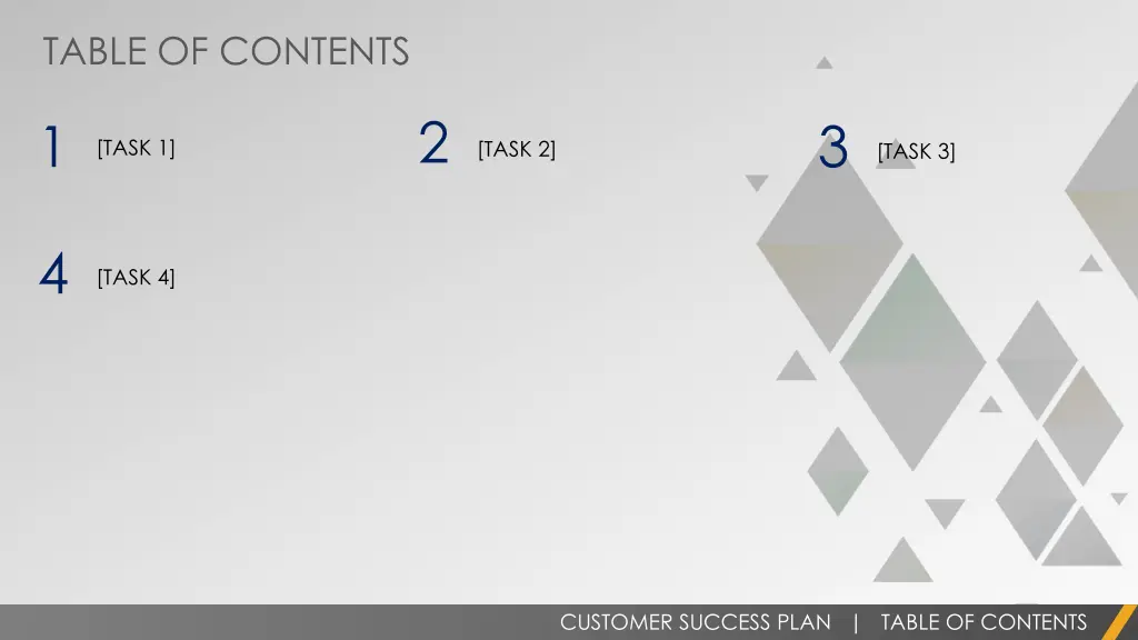 table of contents