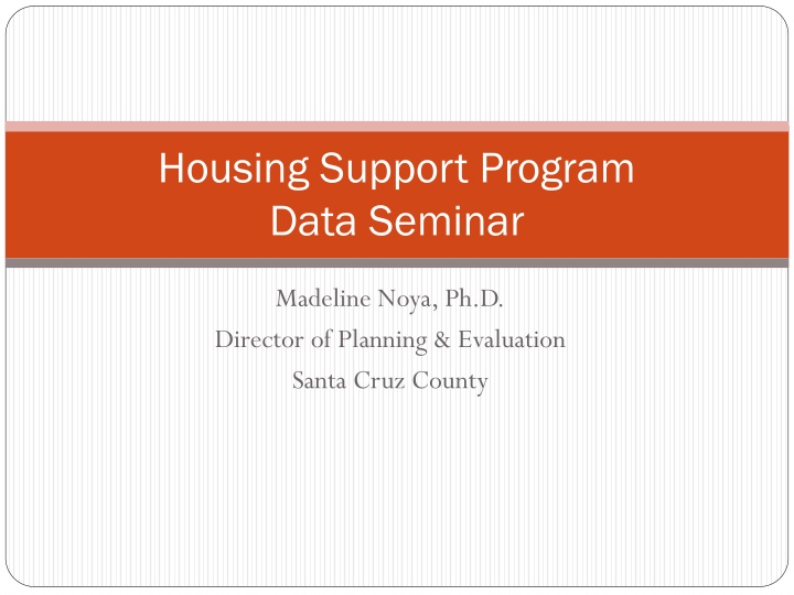 housing support program data seminar