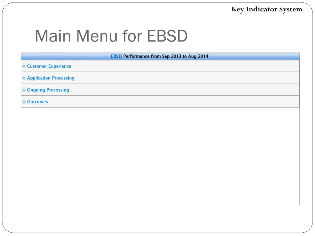 key indicator system